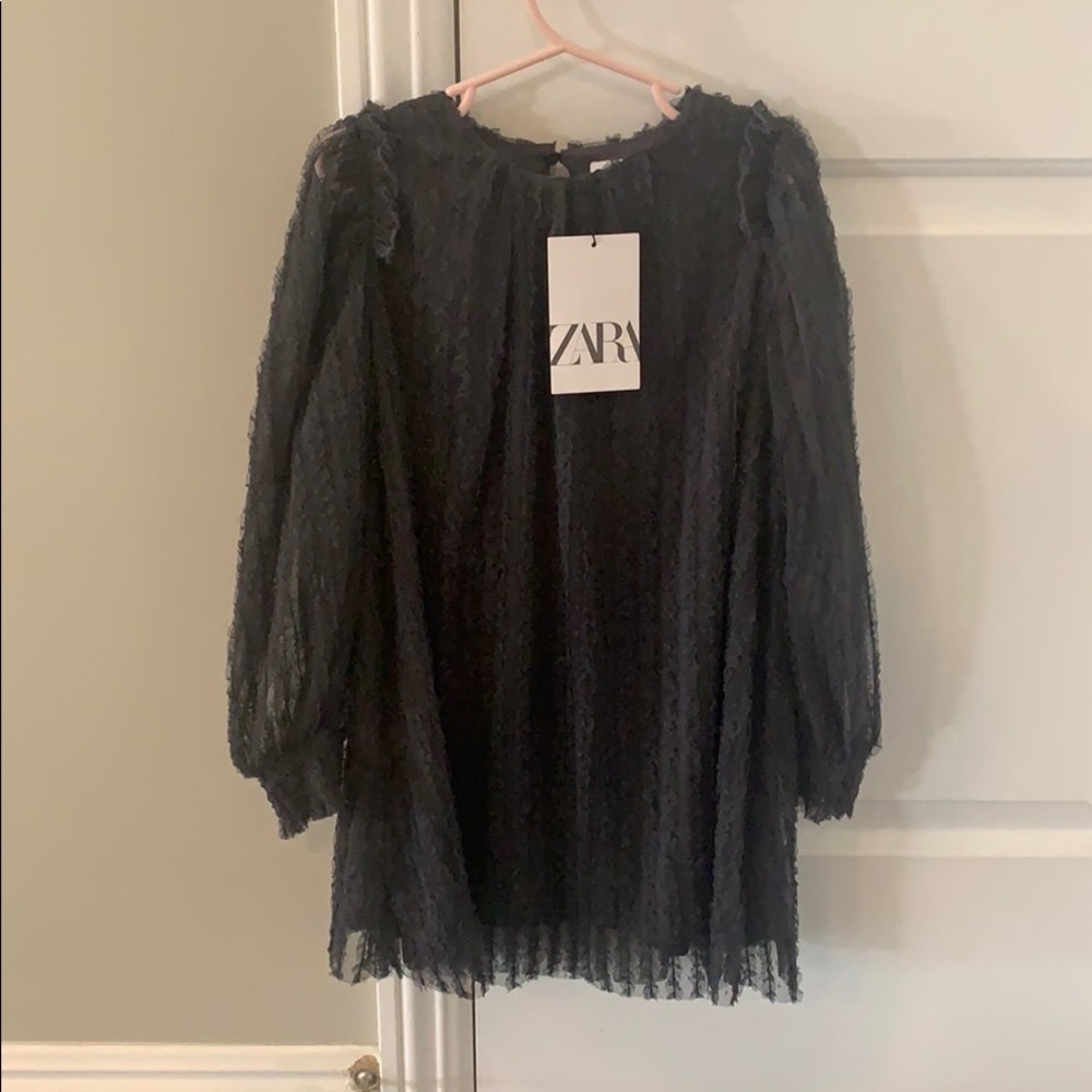 Zara Navy Blue Lace Dress